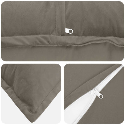 vidaXL Cushion with Pillow HOUTEN 6 pcs Light Grey Velvet 5