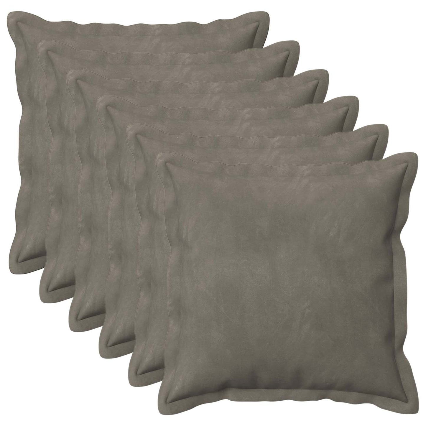 vidaXL Cushion with Pillow HOUTEN 6 pcs Light Grey Velvet 2