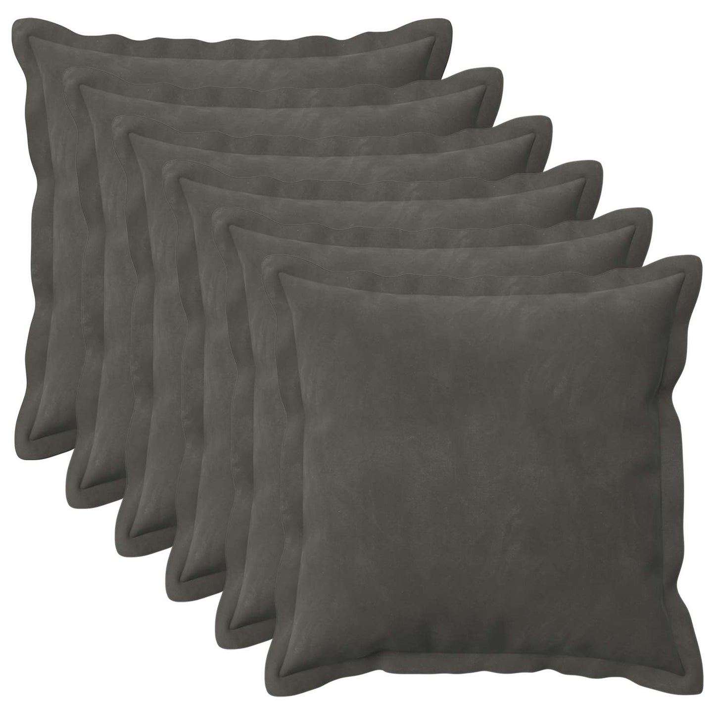 vidaXL Cushion with Pillow HOUTEN 6 pcs Dark Grey Velvet 2