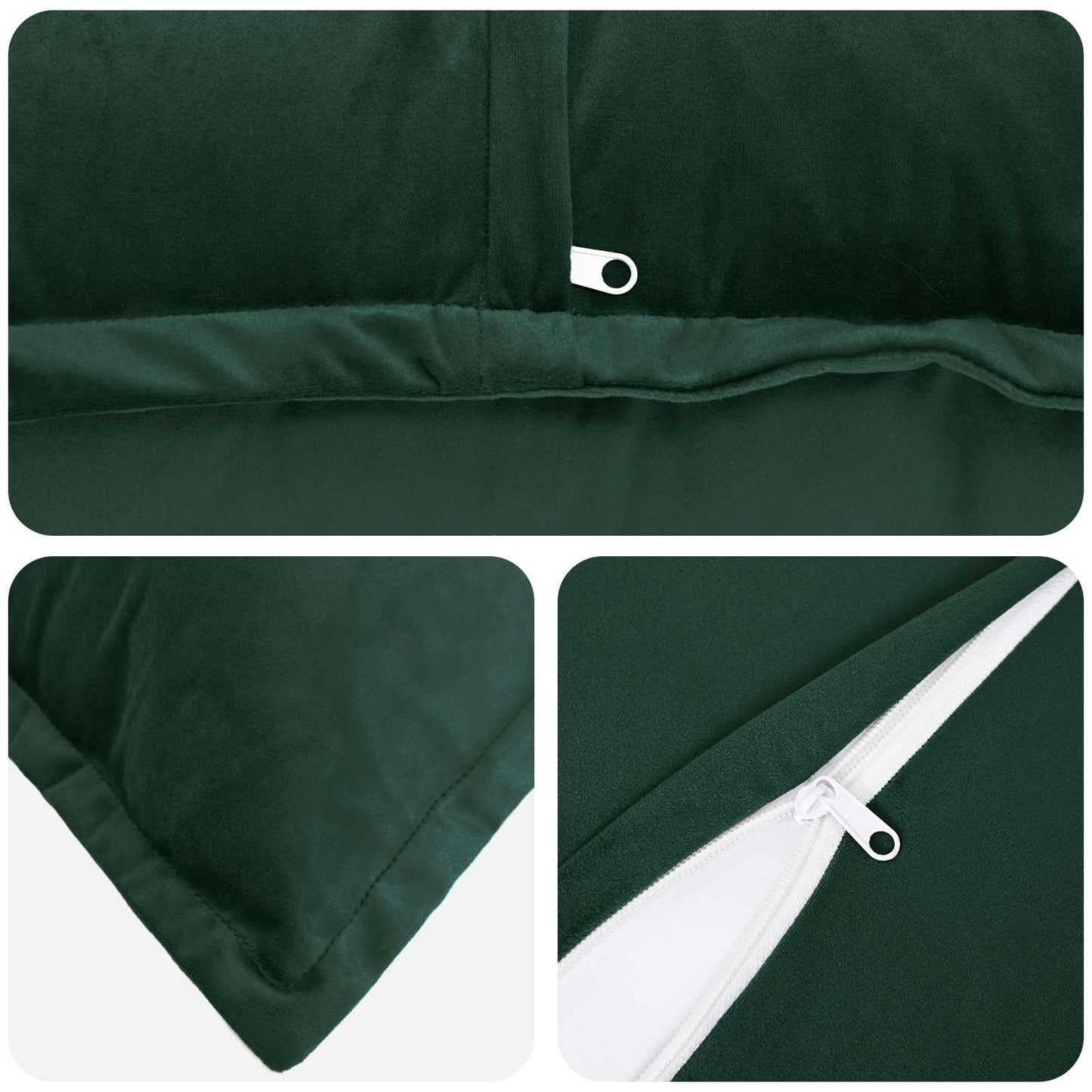 vidaXL Cushion with Pillow HOUTEN 6 pcs Dark Green Velvet 5