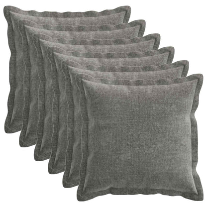 Throw Pillow HOUTEN 50 x 50 cm Chenille Fabric 6 Dark grey