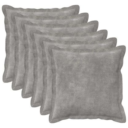 vidaXL Throw Pillow 6 pcs HOUTEN Light Grey 50 x 50 cm 1