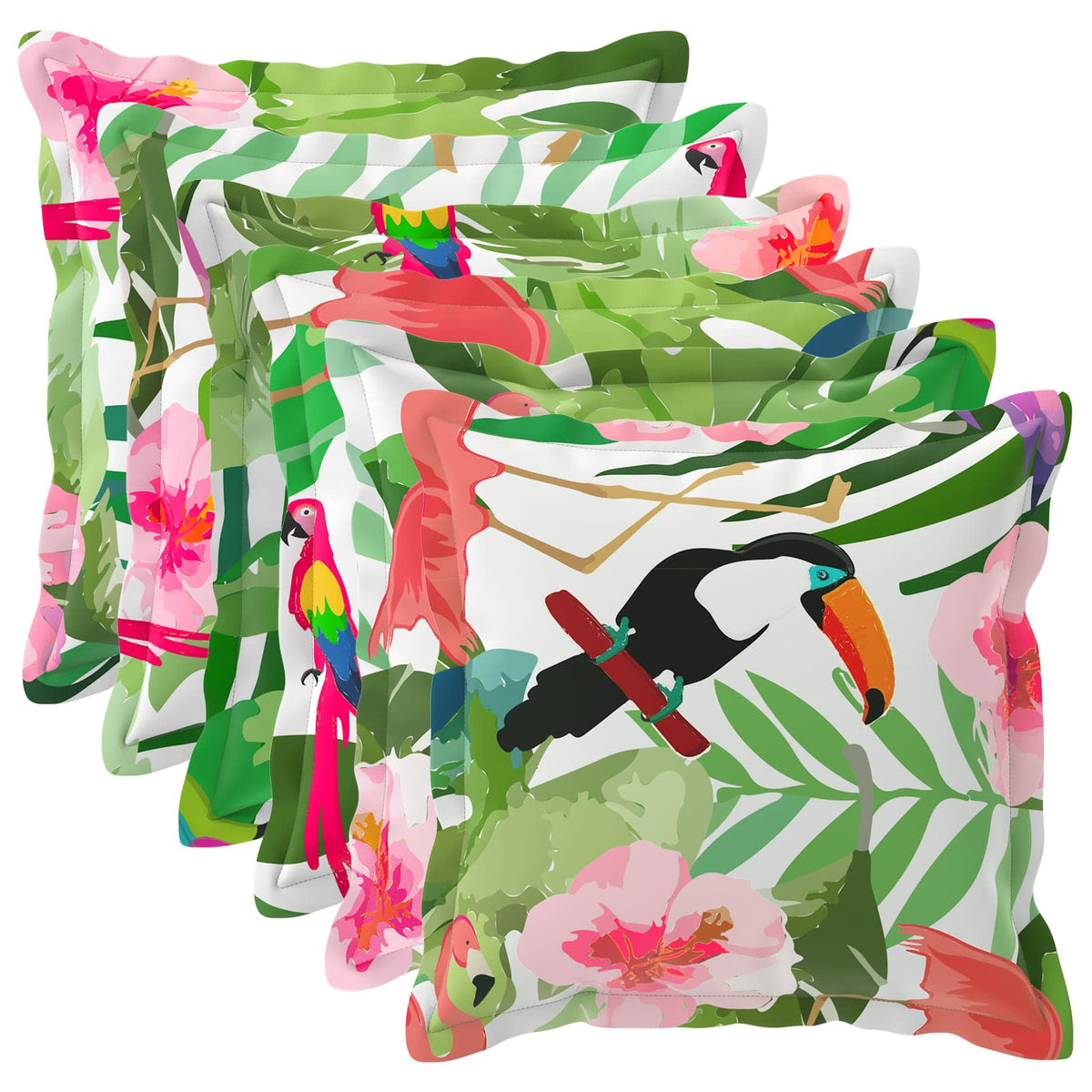 vidaXL Throw Pillow 6 pcs HOUTEN Multicolour 50 x 50 cm Polyester 2