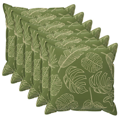 vidaXL Throw Pillow 6 pcs HOUTEN Leaf Design 50 x 50 cm Polyester 2