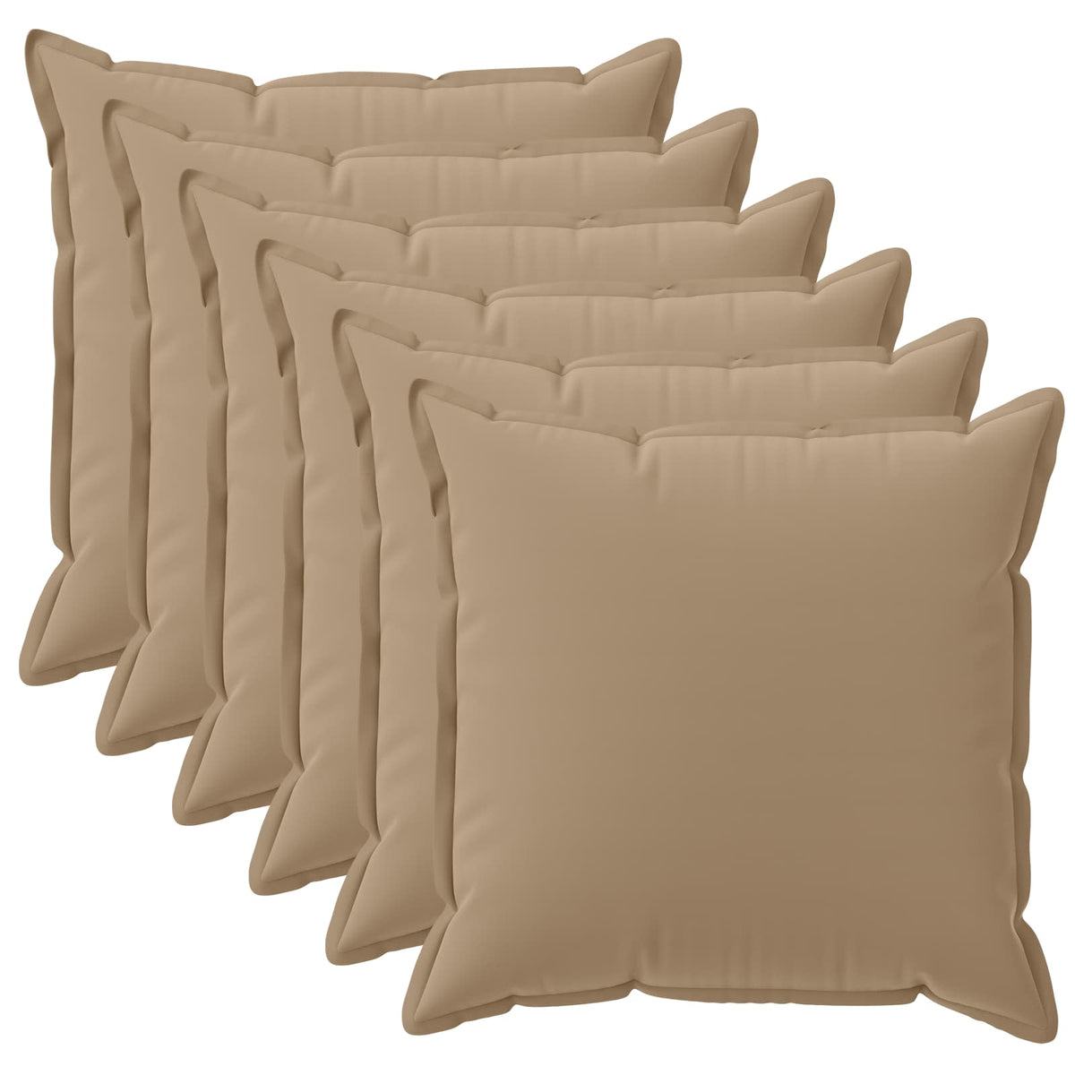 vidaXL Throw Pillow 6 pcs HOUTEN Taupe 50 x 50 cm Polyester 2