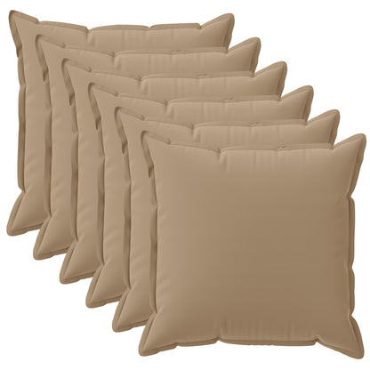 vidaXL Throw Pillow 6 pcs HOUTEN Taupe 50 x 50 cm Polyester 2