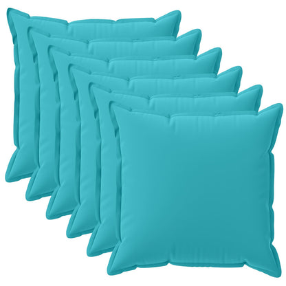 vidaXL Throw Pillow 6 pcs HOUTEN Turquoise 50 x 50 cm Polyester 2
