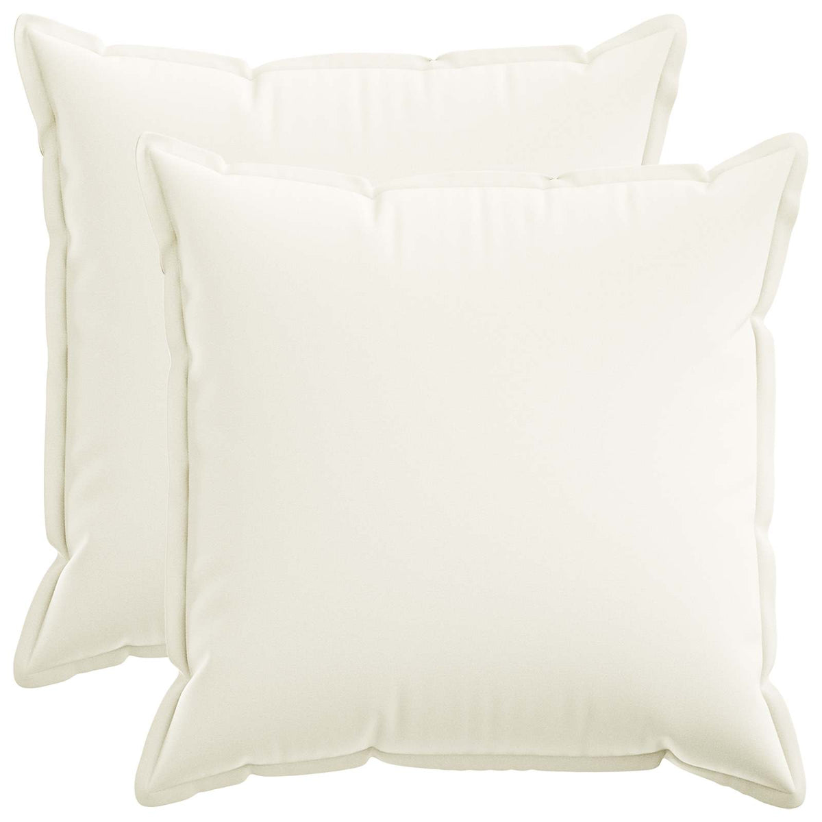 vidaXL Throw Pillow 2 pcs HOUTEN White 80 x 80 cm Faux Linen 2