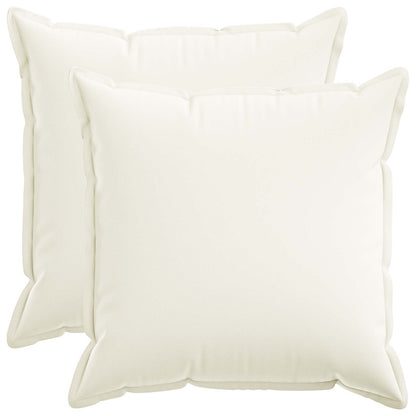 vidaXL Throw Pillow 2 pcs HOUTEN White 80 x 80 cm Faux Linen 2