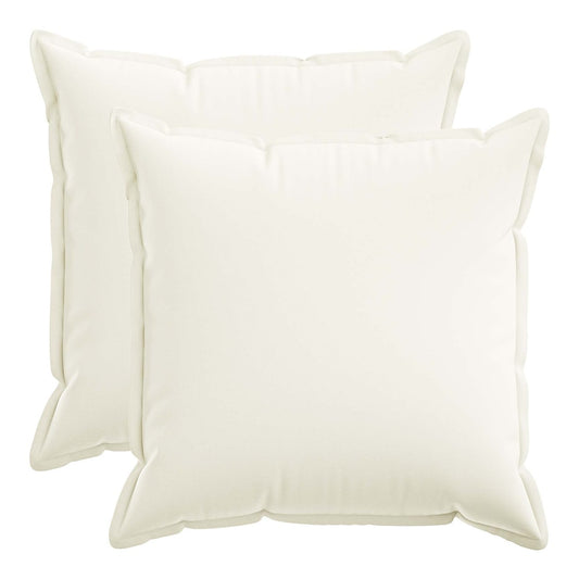 vidaXL Throw Pillow 2 pcs HOUTEN White 80 x 80 cm Faux Linen 2
