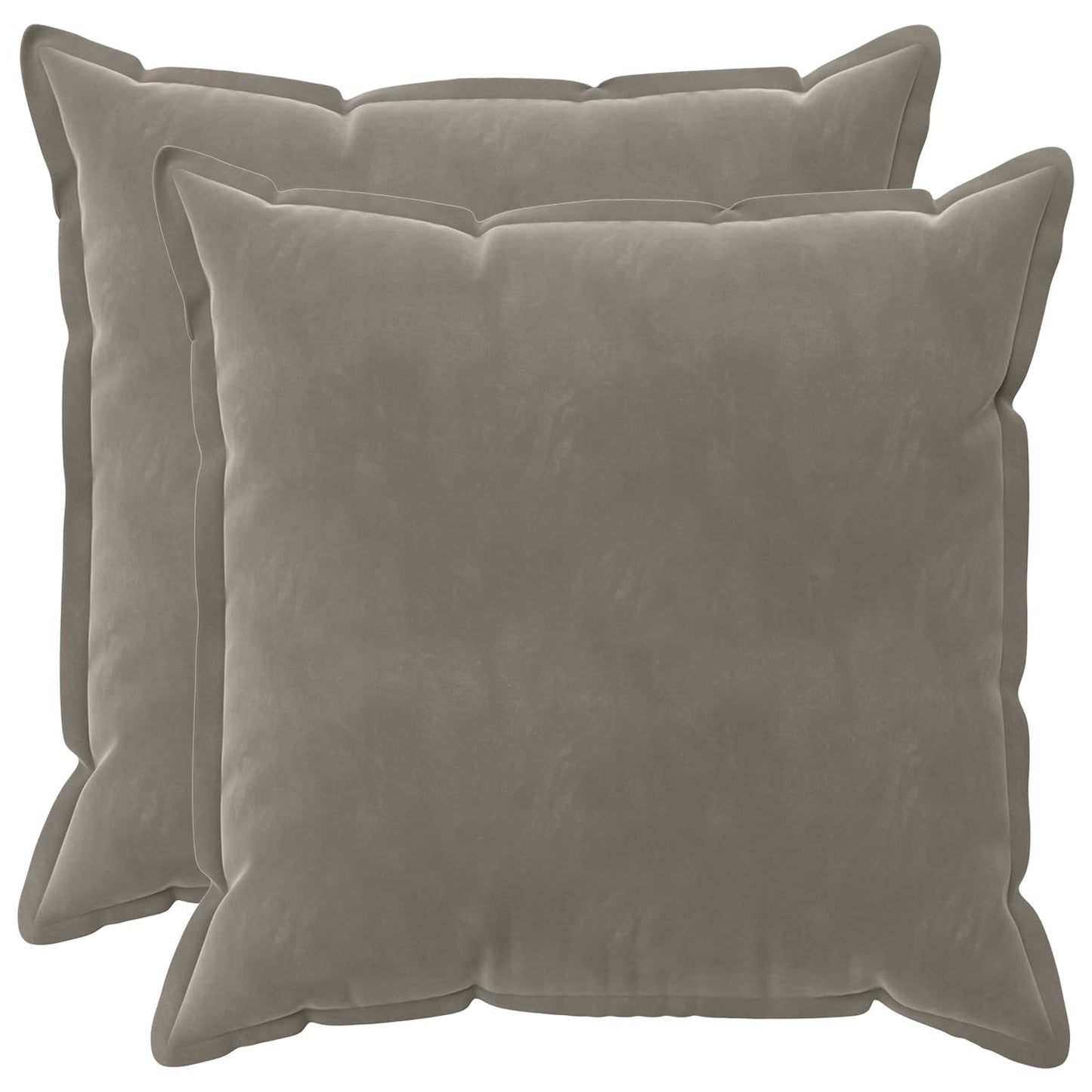 vidaXL Cushion with Pillow HOUTEN 2 pcs Light Grey Velvet 2
