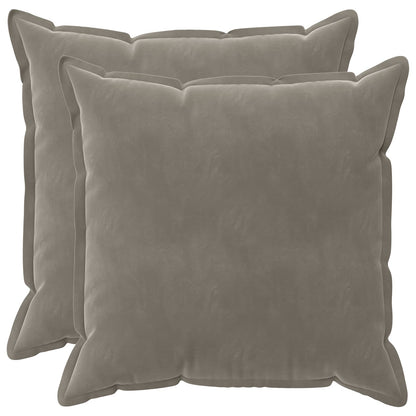 vidaXL Cushion with Pillow HOUTEN 2 pcs Light Grey Velvet 2