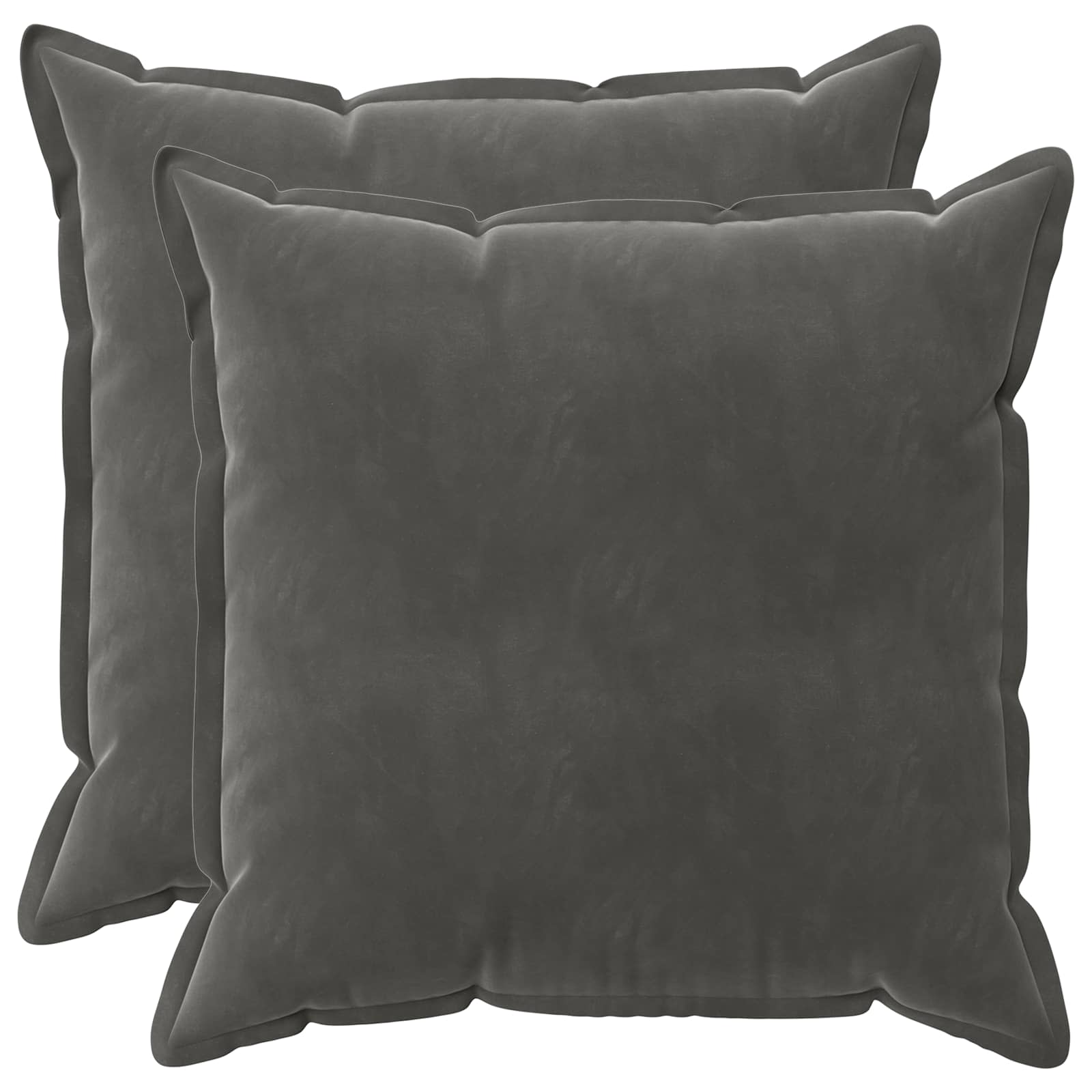 vidaXL Cushion with Pillow HOUTEN 2 pcs Dark Grey Velvet 2