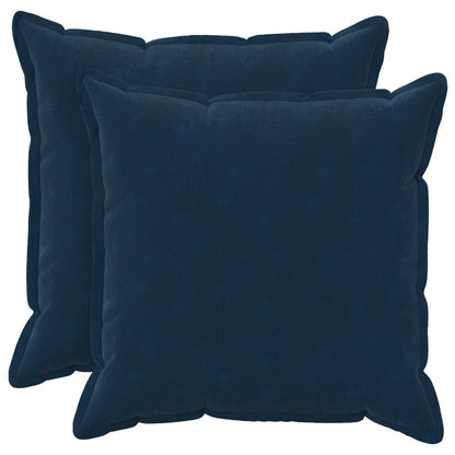 vidaXL Throw Pillow 2 pcs HOUTEN Blue 80 x 80 cm Microfiber Fleece 1