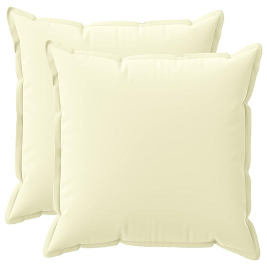 vidaXL Throw Pillow 2 pcs HOUTEN Cream 80 x 80 cm Polyester 2