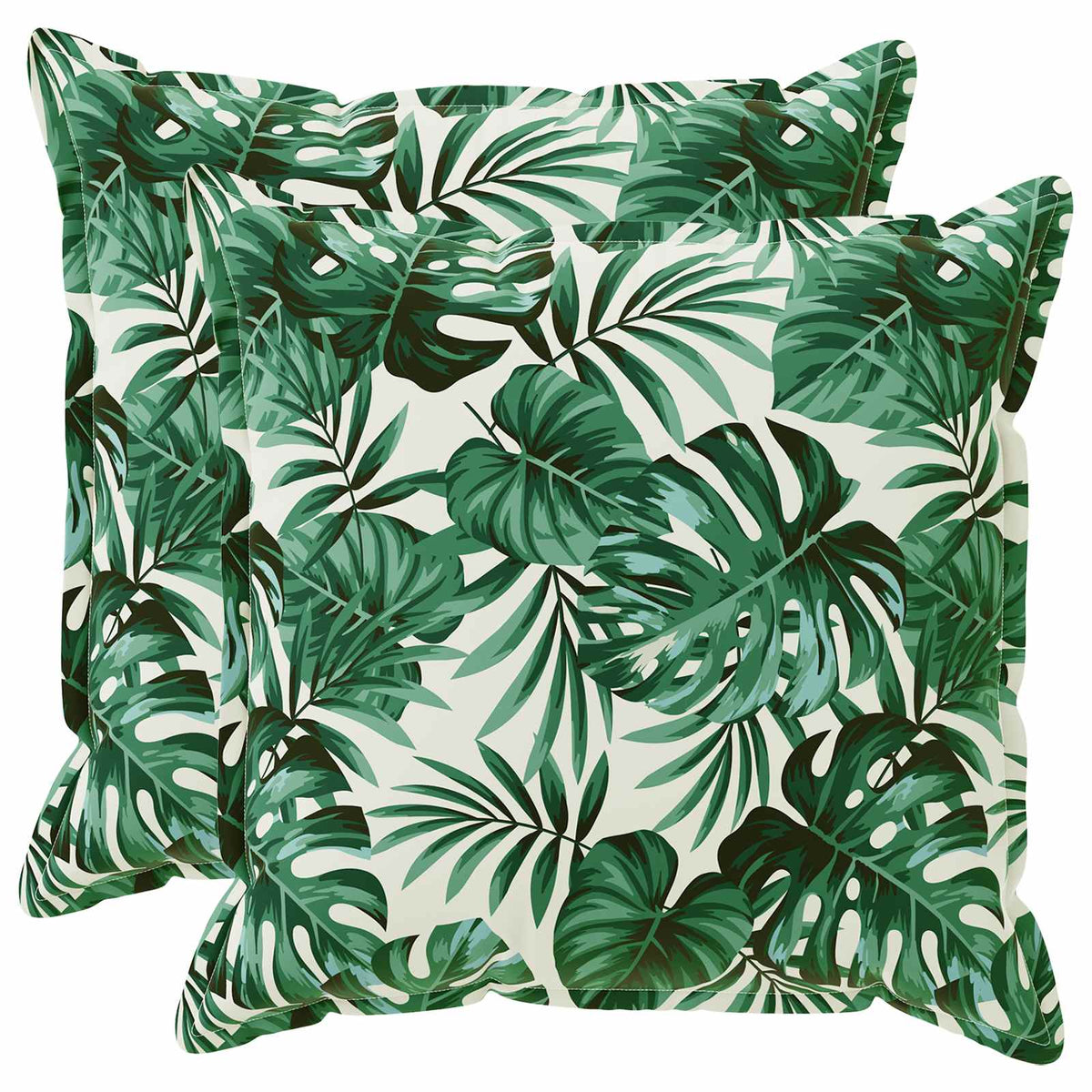 vidaXL Throw Pillow 2 pcs HOUTEN Leaf Pattern 80 x 80 cm Polyester 2