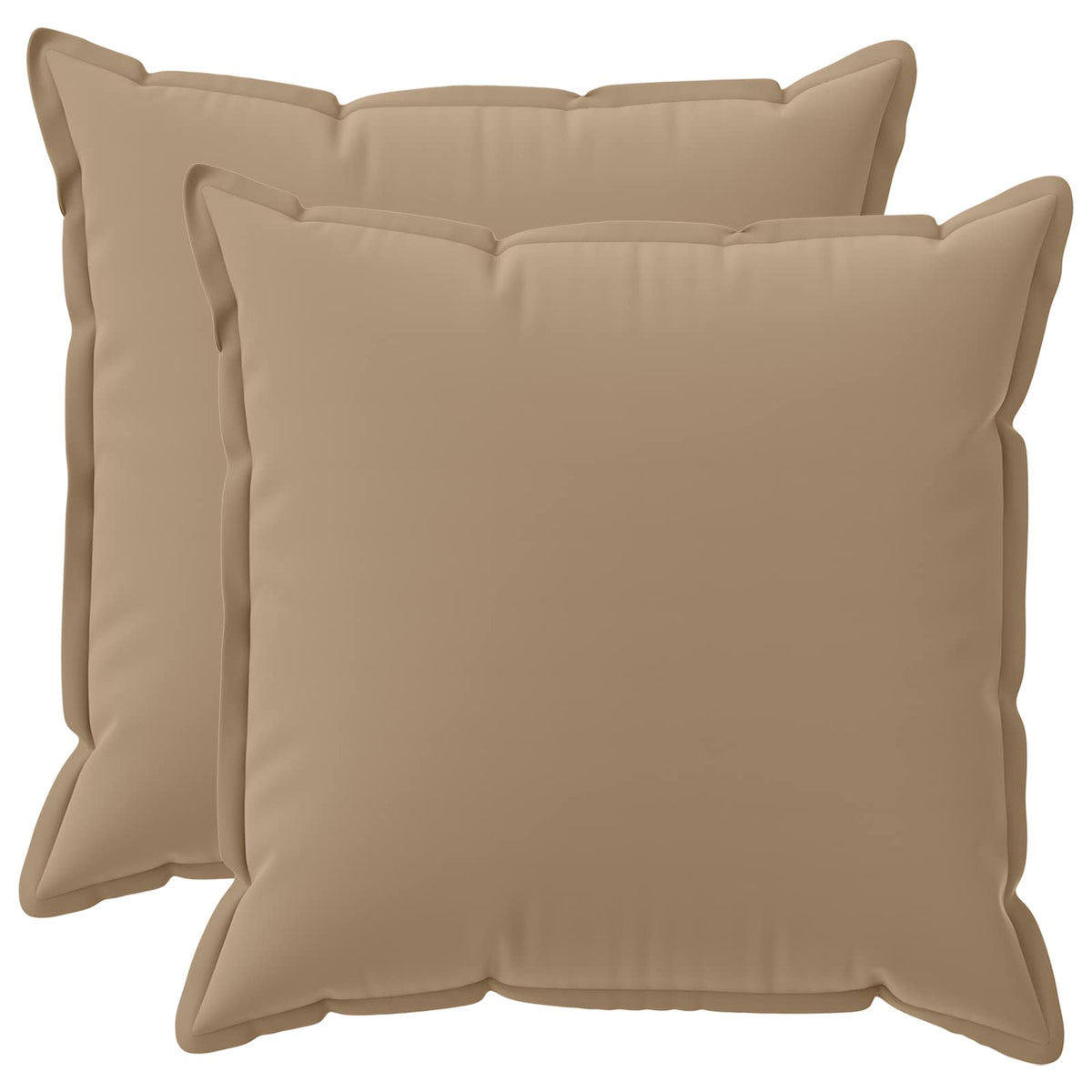Throw Pillow HOUTEN 80 x 80 cm Polyester 2 Width 80 cm Taupe
