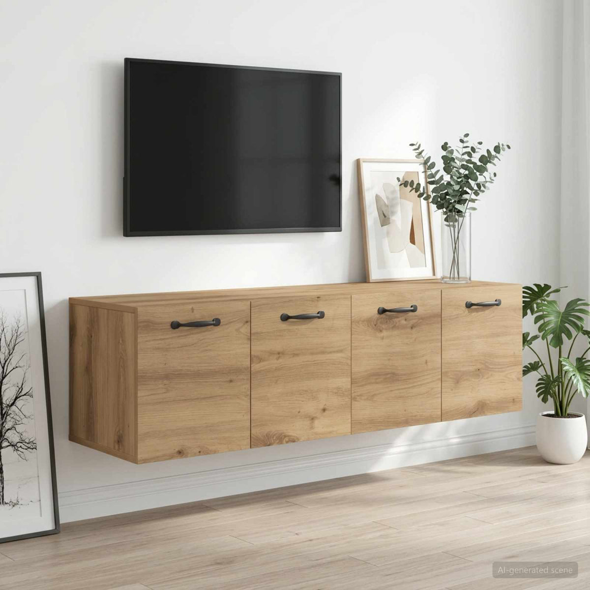 vidaXL Wall Cabinets 2 pcs 60x36.5x35 cm Engineered Wood Depth 36.5 cm