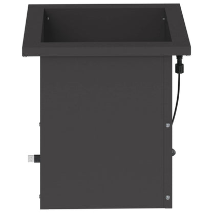 vidaXL Garden Planter with LED 2 pcs Black 30 x 30 x 30 cm Steel 5