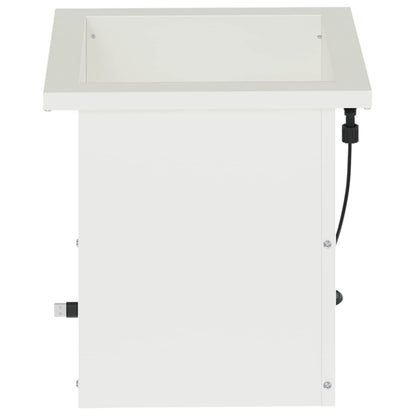 vidaXL Garden Planter with LED 2 pcs White 30 x 30 x 30 cm Steel 5