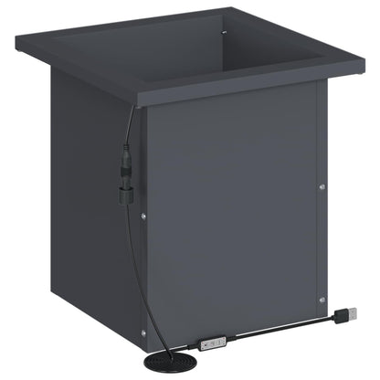 vidaXL Garden Planter with LED 2 pcs Antracite 30 x 30 x 30 cm Steel 6