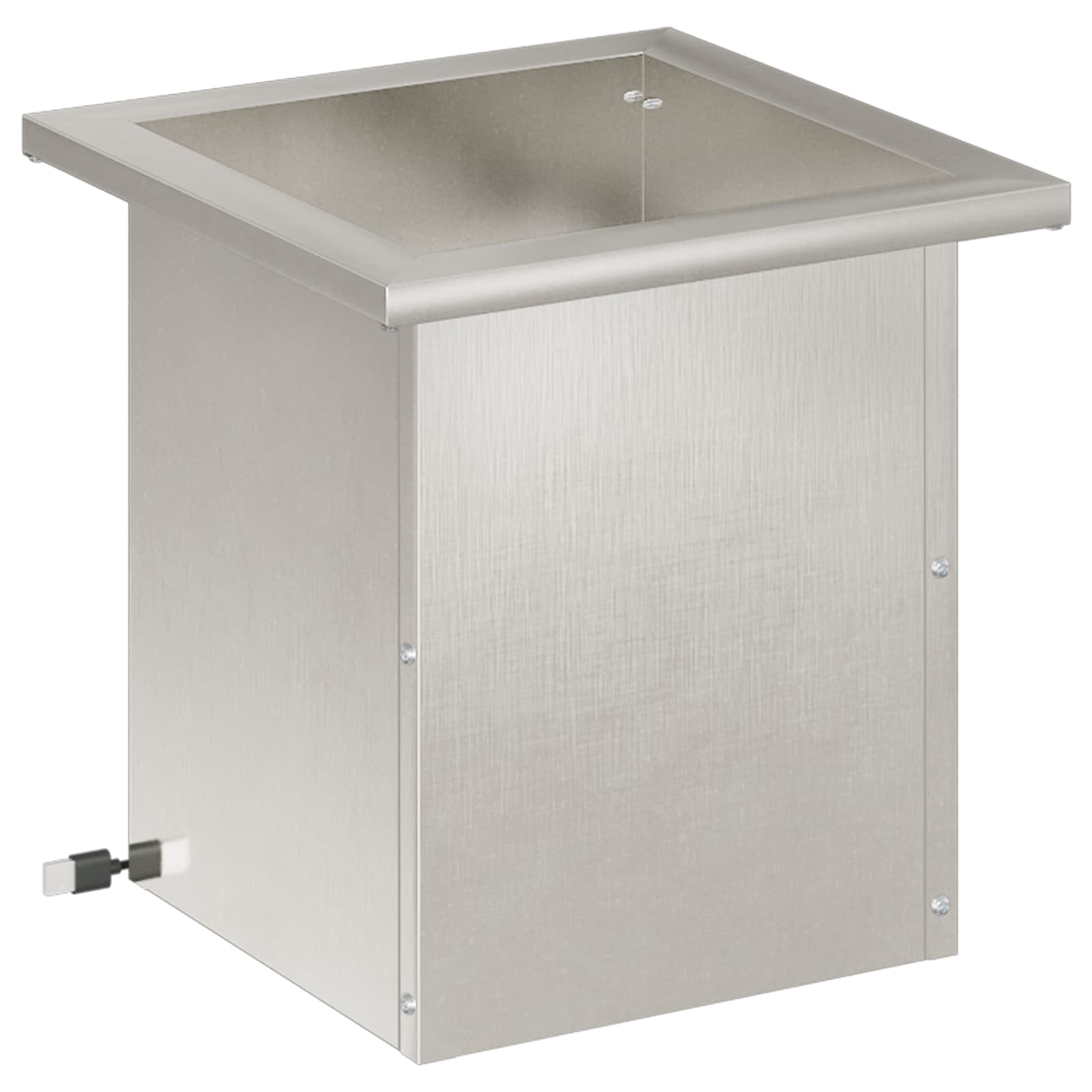 vidaXL Garden Planter with LED Silver 30 x 30 x 30 cm Stainless Steel 2