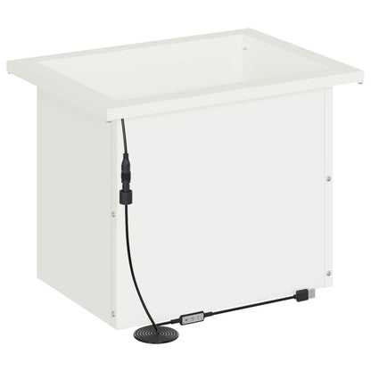 vidaXL Garden Planter with LED 2 pcs White 30 x 40 x 30 cm Steel 6