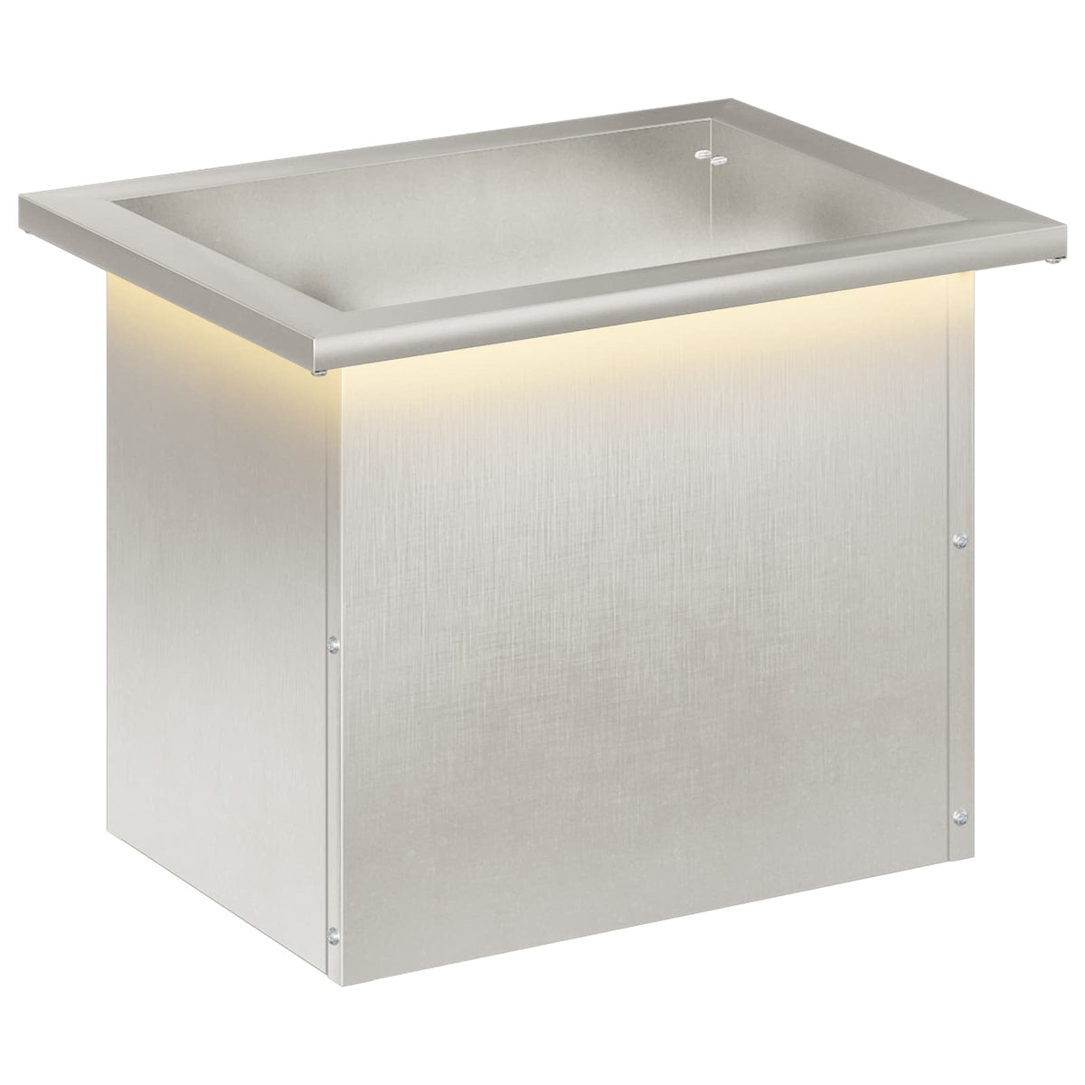 vidaXL Garden Planter with LED Silver 30 x 40 x 30 cm Stainless Steel 2