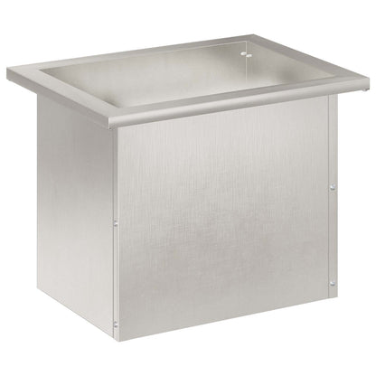 vidaXL Garden Planter with LED Silver 30 x 40 x 30 cm Stainless Steel 4