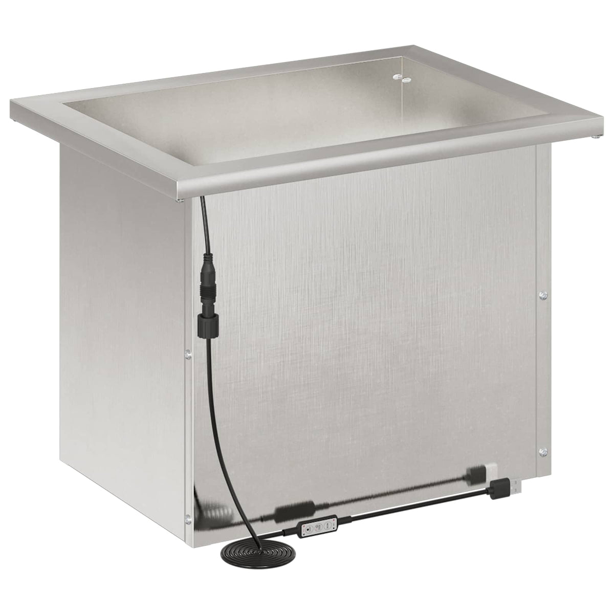 vidaXL Garden Planter with LED Silver 30 x 40 x 30 cm Stainless Steel 6