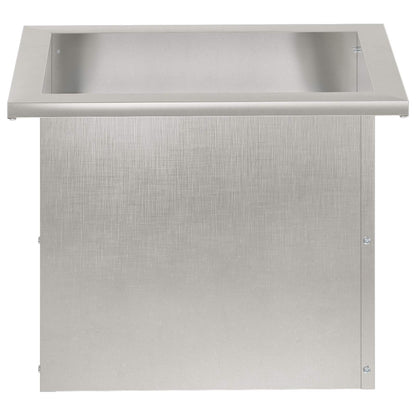 vidaXL Garden Planter with LED Silver 30 x 40 x 30 cm Stainless Steel 5