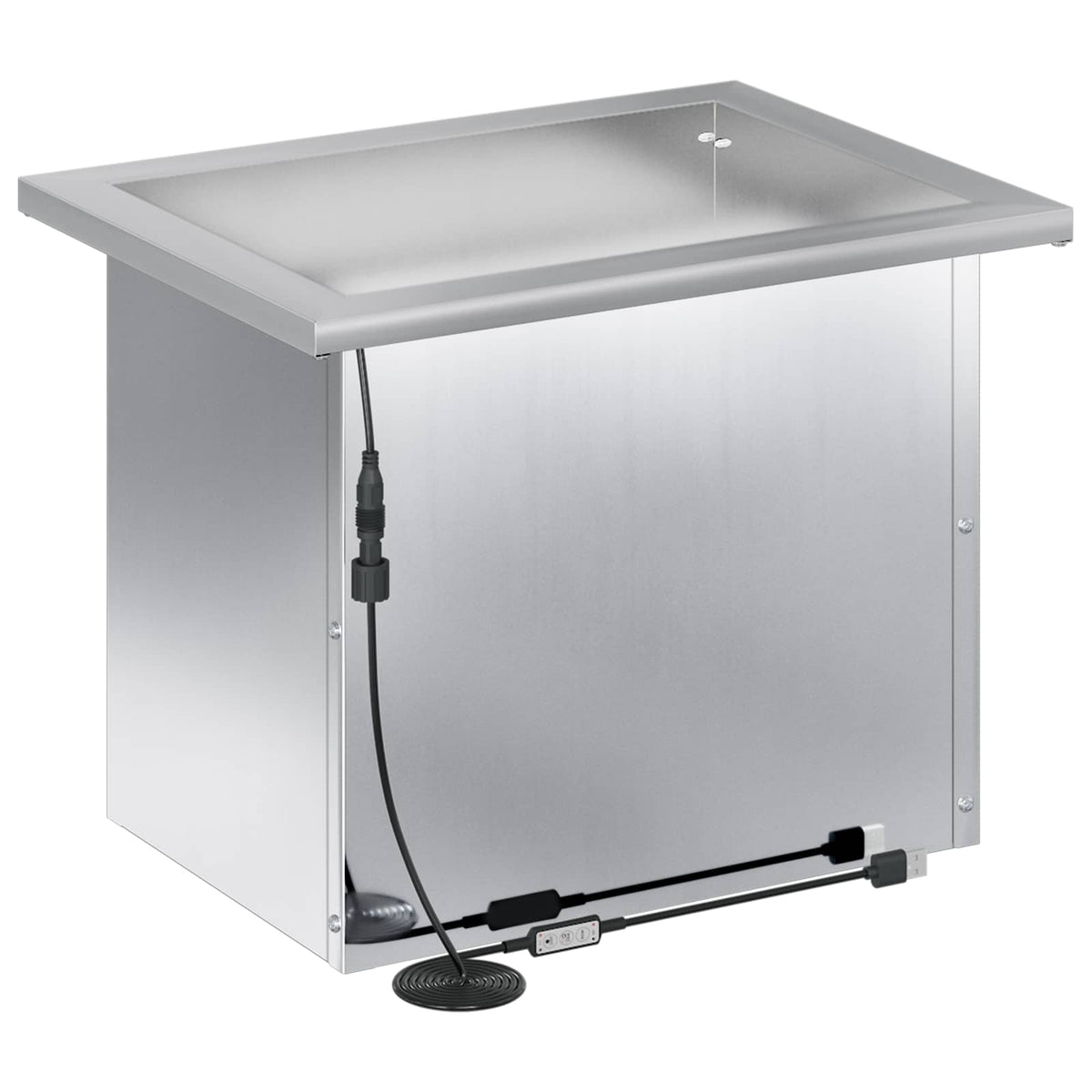 vidaXL Garden Planter with LED 2 pcs Silver 30 x 40 x 30 cm 6
