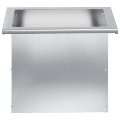 vidaXL Garden Planter with LED 2 pcs Silver 30 x 40 x 30 cm 5
