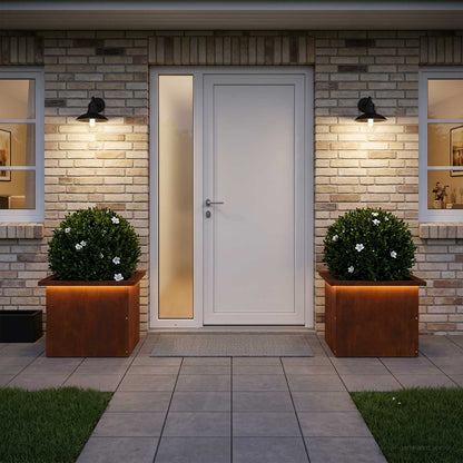 vidaXL Garden Planter with LED 2 pcs Rusty 30 x 40 x 30 cm 3