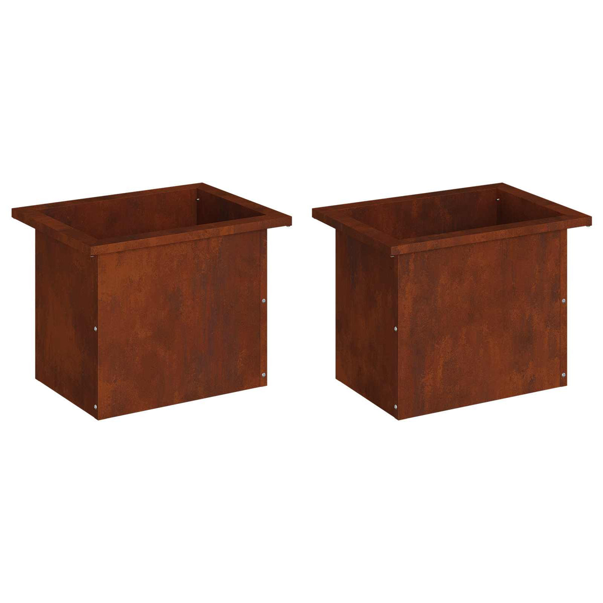 vidaXL Garden Planter with LED 2 pcs Rusty 30 x 40 x 30 cm 4