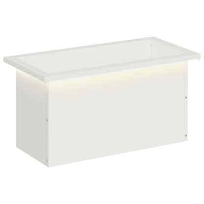 vidaXL Garden Planter with LED White 30 x 60 x 30 cm Steel 2