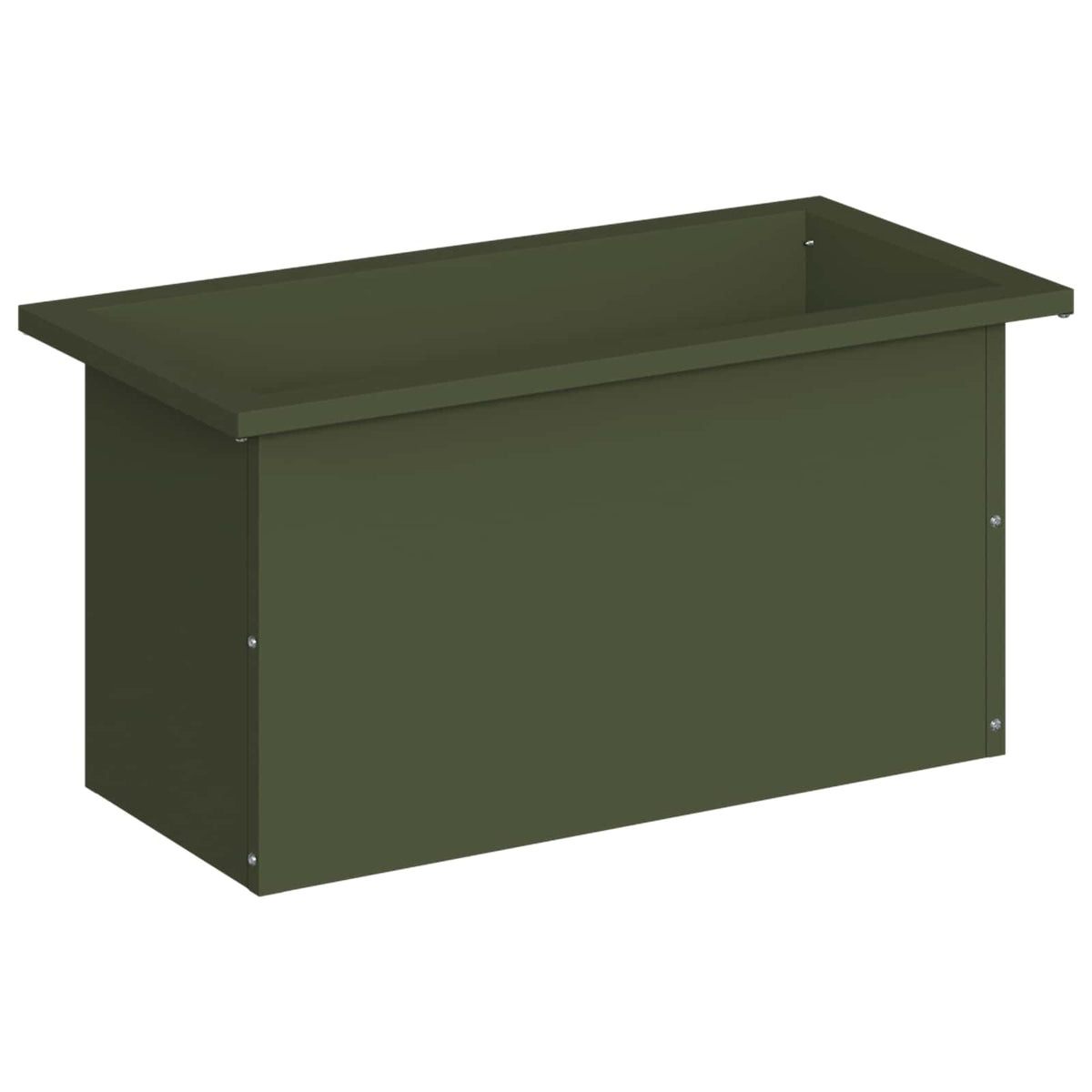 vidaXL Garden Planter with LED Olive Green 30 x 60 x 30 cm Steel 4