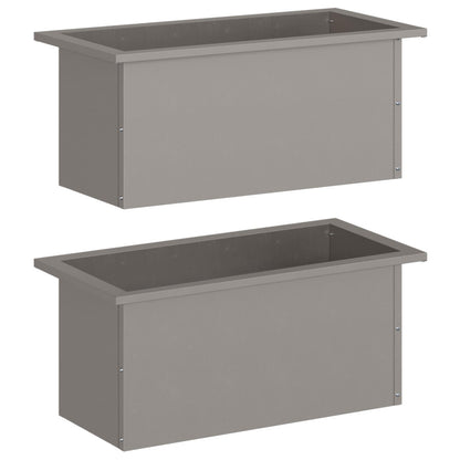 vidaXL Garden Planter with LED 2 pcs Rusty 30 x 60 x 30 cm 5
