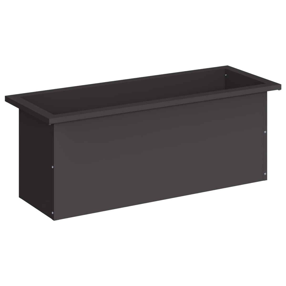 vidaXL Garden Planter with LED Black 30 x 80 x 30 cm Steel 4