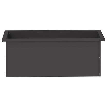 vidaXL Garden Planter with LED Black 30 x 80 x 30 cm Steel 5