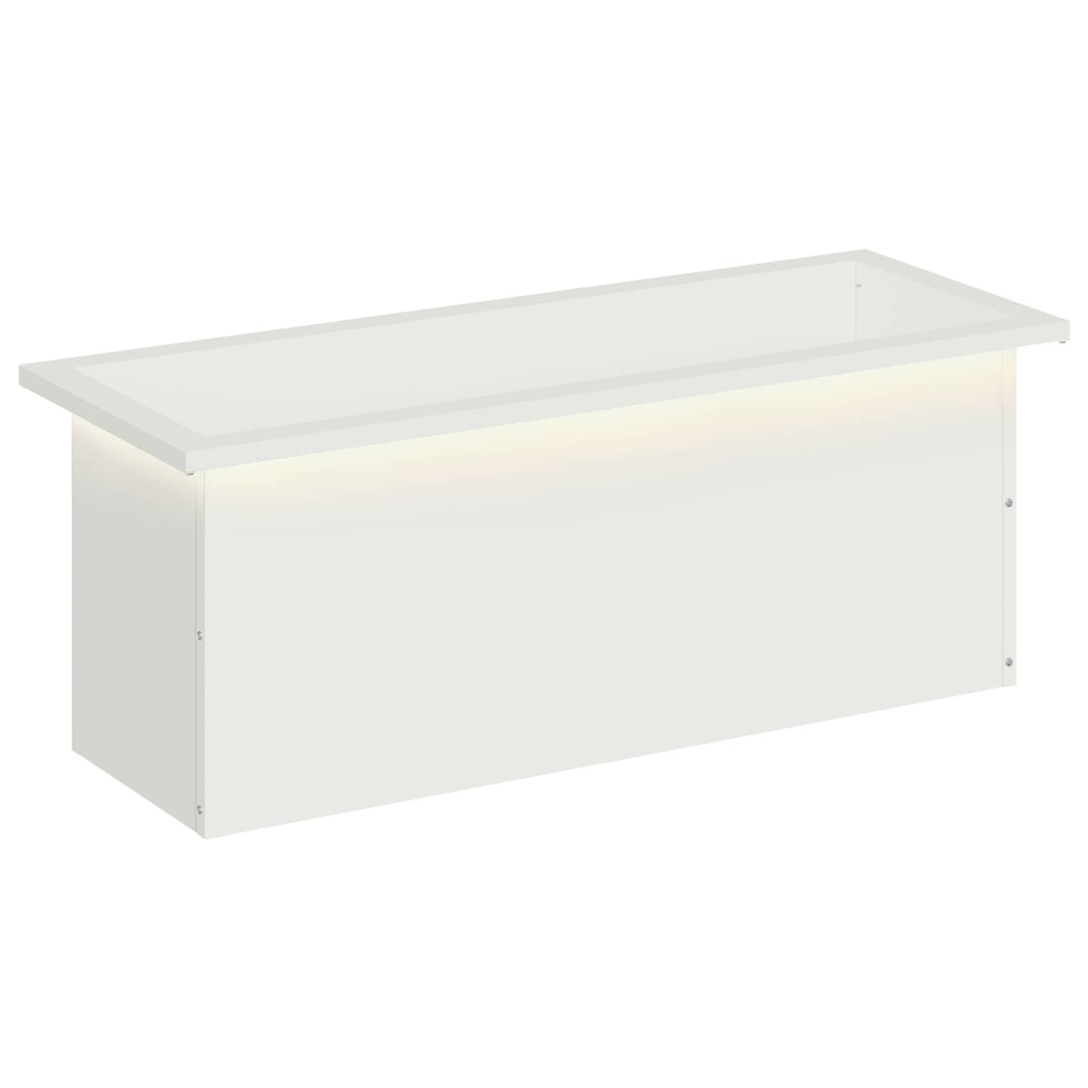 vidaXL Garden Planter with LED White 30 x 80 x 30 cm Steel 2