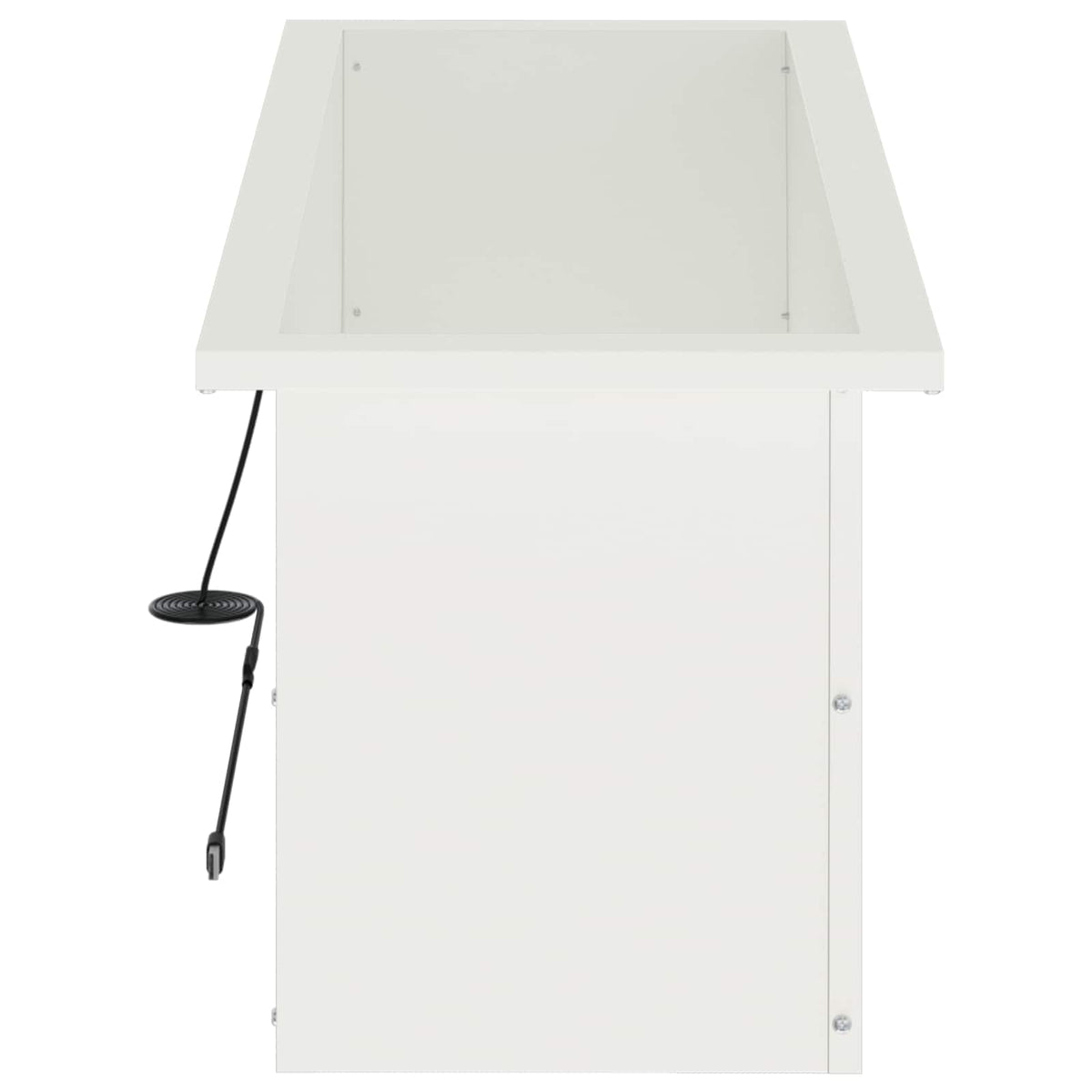 vidaXL Garden Planter with LED White 30 x 80 x 30 cm Steel 6