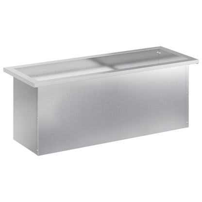 vidaXL Garden Planter with LED Silver 30 x 80 x 30 cm Galvanised Steel 4