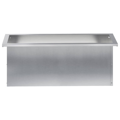 vidaXL Garden Planter with LED Silver 30 x 80 x 30 cm Galvanised Steel 5