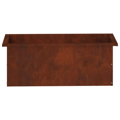 vidaXL Garden Planter with LED Rusty 30 x 80 x 30 cm Weathering Steel 6