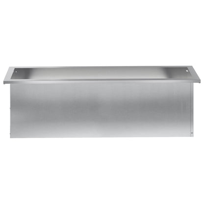 vidaXL Garden Planter with LED Silver 30 x 100 x 30 cm 5