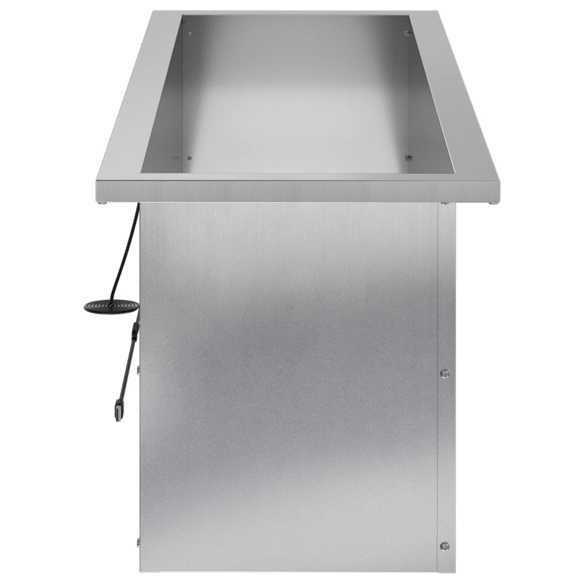 vidaXL Garden Planter with LED Silver 30 x 100 x 30 cm 6