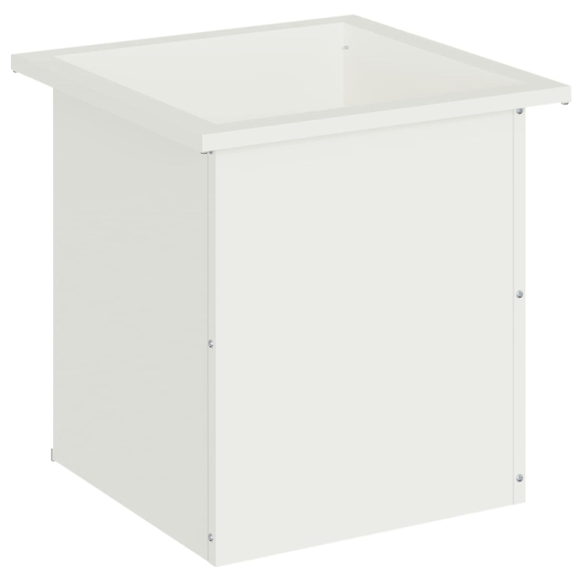 vidaXL Garden Planter with LED White 40 x 40 x 40 cm Steel 4