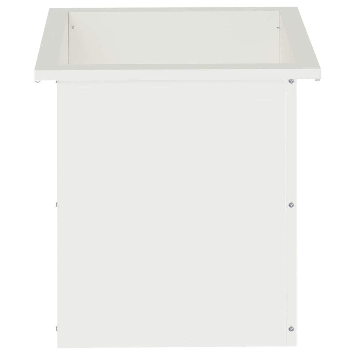 vidaXL Garden Planter with LED White 40 x 40 x 40 cm Steel 5