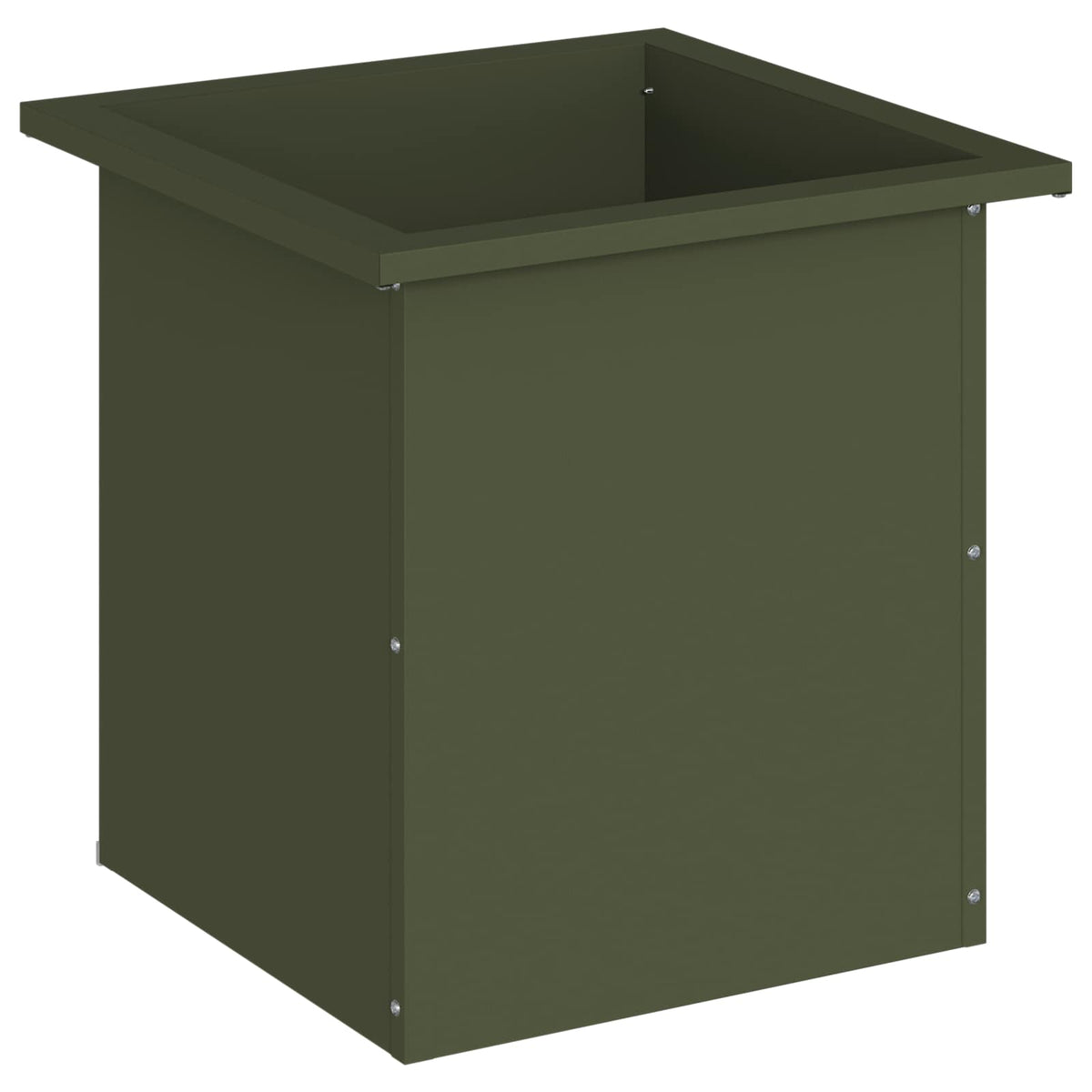 vidaXL Garden Planter with LED Olive Green 40 x 40 x 40 cm Steel 4
